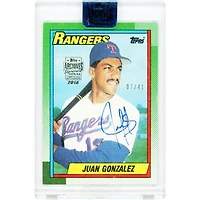 Juan González Texas Rangers Autographed 2018 Topps Archives Signature Series '90 Topps Design #331 #2/41 Card