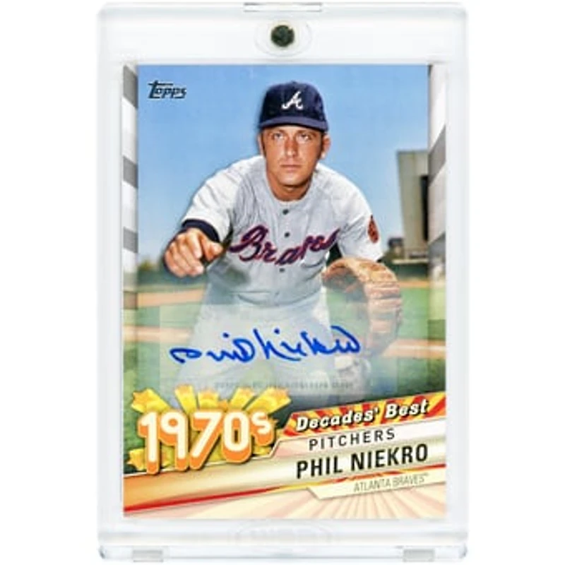 Phil Niekro Atlanta Braves Autographed 2020 Topps Decades' Best #DB-40 #10/15 Card