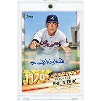 Phil Niekro Atlanta Braves Autographed 2020 Topps Decades' Best #DB-40 #10/15 Card