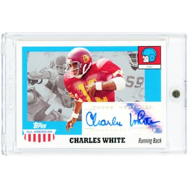 Charles White USC Trojans Autographed 2005 Topps All American #A-CW Card