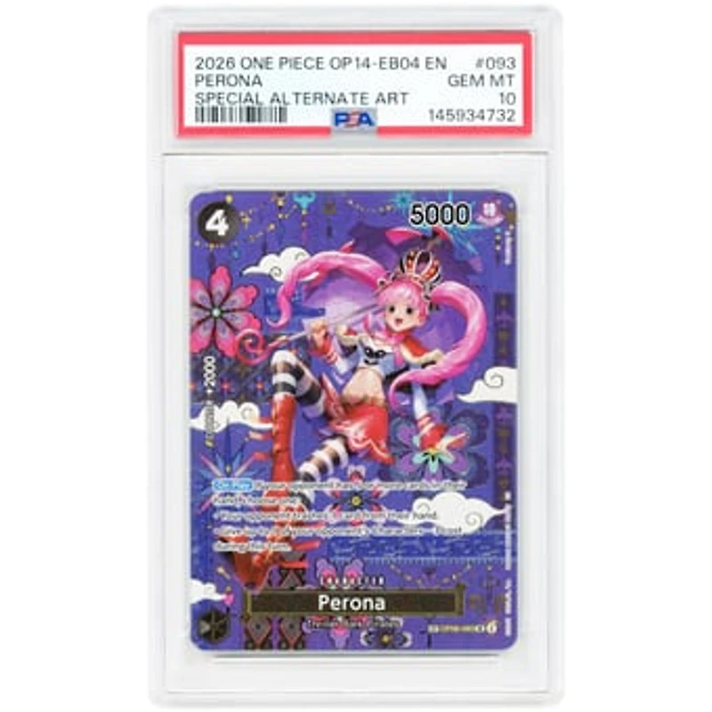 Perona 2026 One Piece The Azure Sea's Seven Special Alternate Art #OP06-093 PSA Authenticated 10 Card
