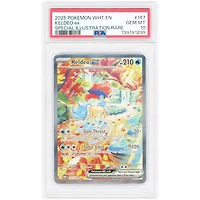 Keldeo ex 2025 Pokemon White Flare Special Illustration Rare #167 PSA Authenticated 10 Card