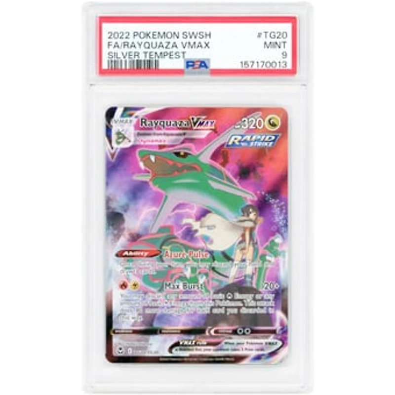 Rayquaza VMAX 2022 Pokemon Silver Tempest Trainer Gallery Ultra Rare #TG20 PSA Authenticated 9 Card