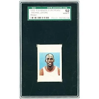 Michael Jordan Chicago Bulls 1988 Fournier European Sticker #NNO SGC Authenticated 8.5 Card