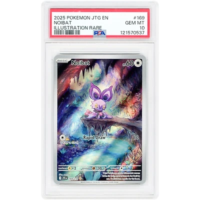 Noibat 2025 Pokemon Journey Together Illustration Rare #169 PSA Authenticated 10 Card