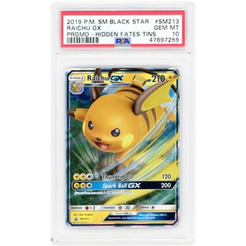 Raichu GX 2019 Pokemon Sun & Moon Promo #SM213 PSA Authenticated 10 Card