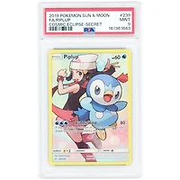 Piplup 2019 Pokemon Cosmic Eclipse Secret Rare #239 PSA Authenticated 9 Card
