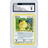 Meowth 2000 Pokemon Gameboy Black Star Promo #10 CGC Authenticated 8 Card