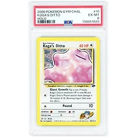 Koga's Ditto 2000 Pokemon Gym Challenge Holo Rare #10 PSA Authenticated 6 Card