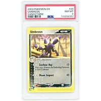 Umbreon 2003 Pokemon EX Sandstorm Rare #24 PSA Authenticated 8 Card