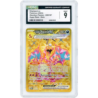 Charizard ex 2023 Pokemon Obsidian Flames Hyper Rare #228 CGC Authenticated 9 Card