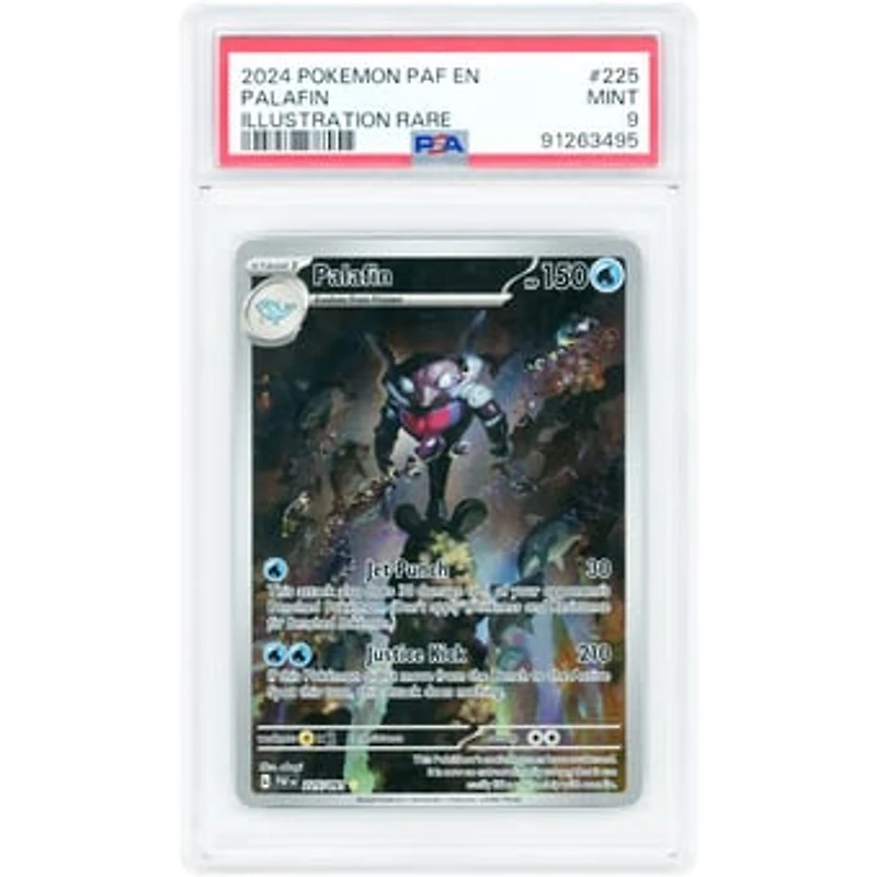 Palafin 2024 Pokemon Paldean Fates Illustration Rare #225 PSA Authenticated 9 Card