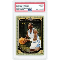 Michael Jordan North Carolina Tar Heels 2016 Upper Deck Employee Exclusive Gold Vinyl Refractor #UD-MJ PSA Authenticated 9 Card