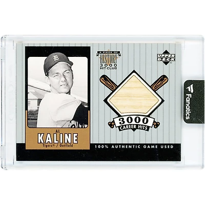 Al Kaline Detroit Tigers 2000 Upper Deck A Piece Of History 3000 Hit Club Game Used Relic #AK-B Card