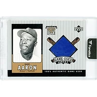 Hank Aaron Atlanta Braves 2000 Upper Deck A Piece Of History 3000 Hit Club Game Used Relic #HA-J Card