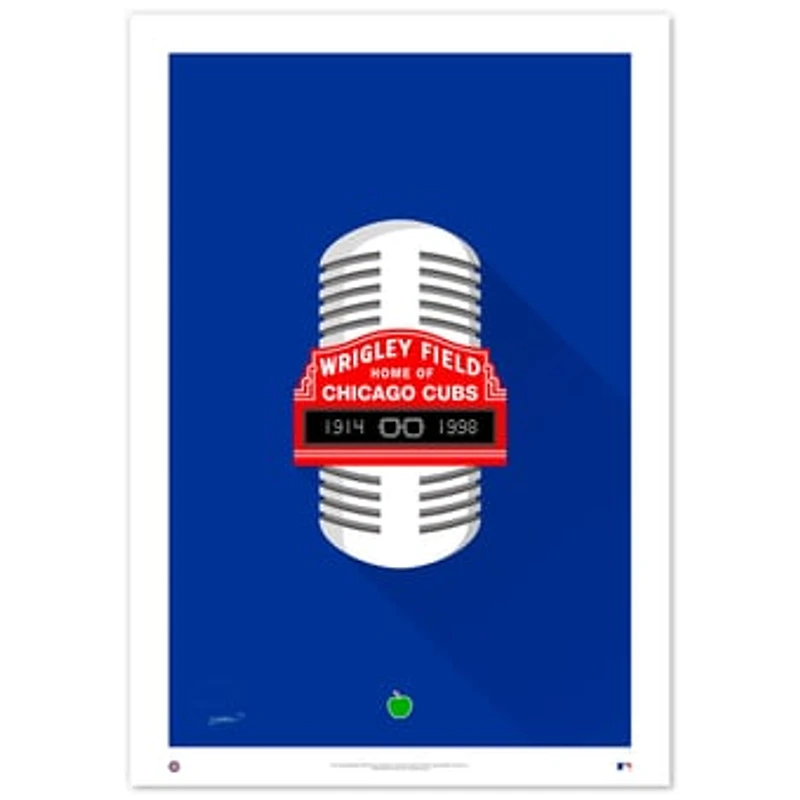 Chicago Cubs Limited Edition 14" x 20" Minimalist Broadcaster Art Print