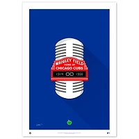 Chicago Cubs Limited Edition 14" x 20" Minimalist Broadcaster Art Print