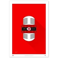 Cincinnati Reds Limited Edition 14" x 20" Minimalist Broadcaster Art Print