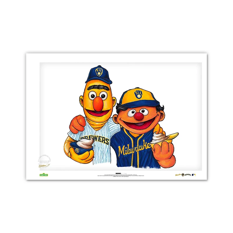 Milwaukee Brewers Limited Edition 24" x 36" Sesame Street Art Print