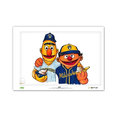 Milwaukee Brewers Limited Edition 24" x 36" Sesame Street Art Print