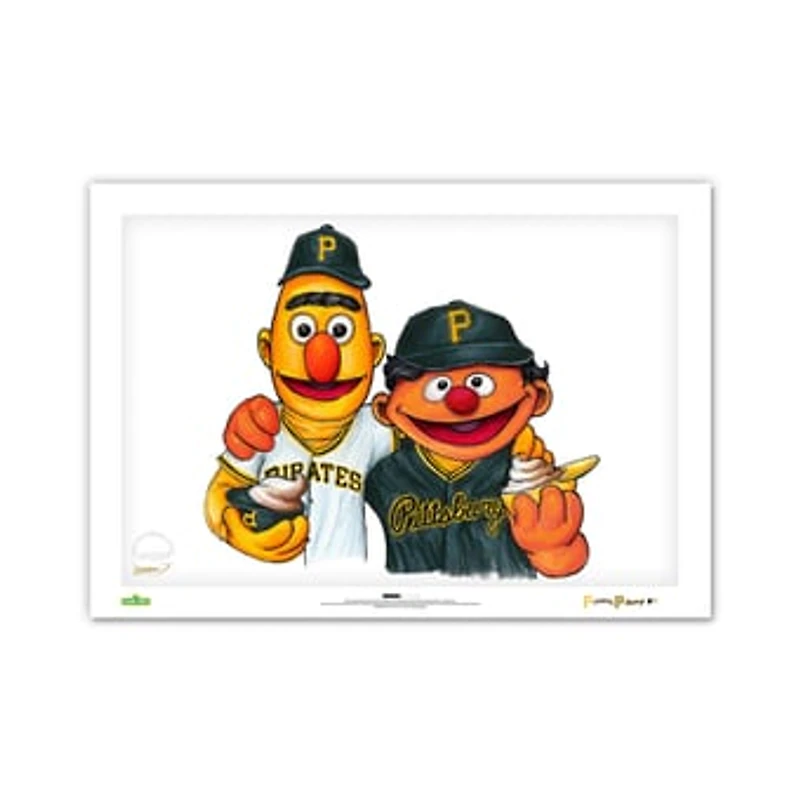 Pittsburgh Pirates Limited Edition 24" x 36" Sesame Street Art Print