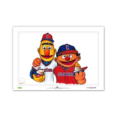 Cleveland Guardians Limited Edition 24" x 36" Sesame Street Art Print