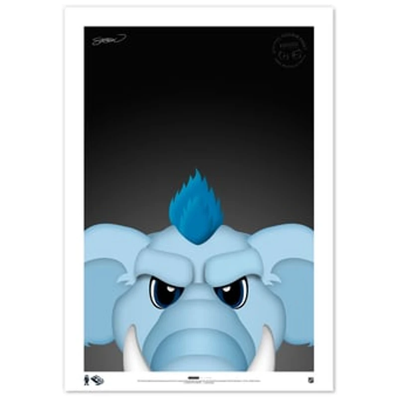 TUSKY Utah Mammoth Limited Edition 24" x 36" Minimalist Mascot Art Print