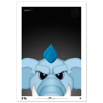 TUSKY Utah Mammoth Limited Edition 24" x 36" Minimalist Mascot Art Print