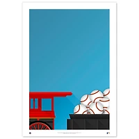 Houston Astros 24" x 36" Minimalist Stadium Art Print
