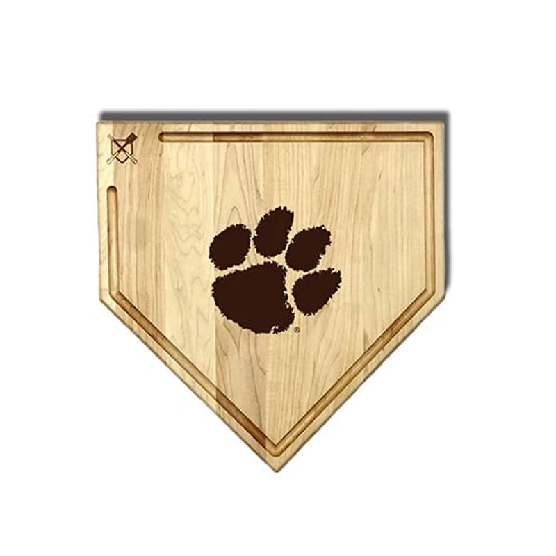 Jardine Clemson Tigers Baseball BBQ 17" x 17" Home Plate Cutting Board with Trough