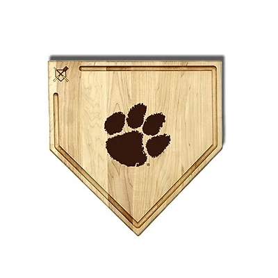 Jardine Clemson Tigers Baseball BBQ 17" x 17" Home Plate Cutting Board with Trough
