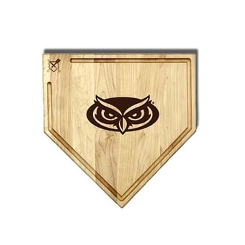 Jardine Florida Atlantic Owls Baseball BBQ 17" x 17" Home Plate Cutting Board with Trough