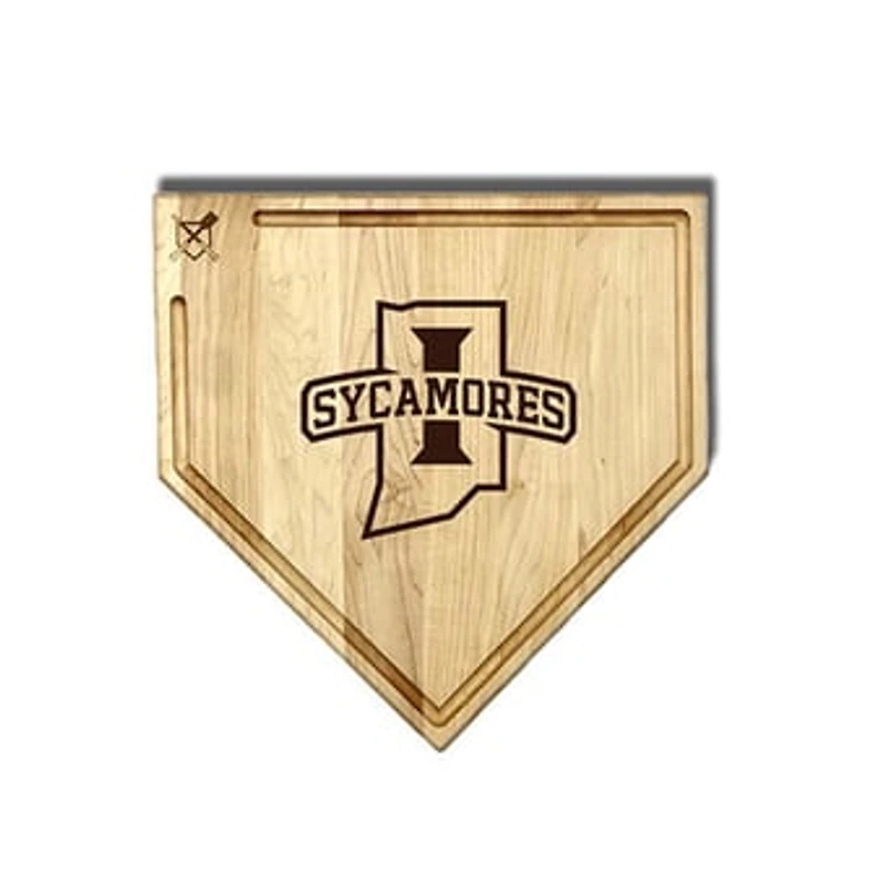 Jardine Indiana State Sycamores Baseball BBQ 17" x 17" Home Plate Cutting Board with Trough