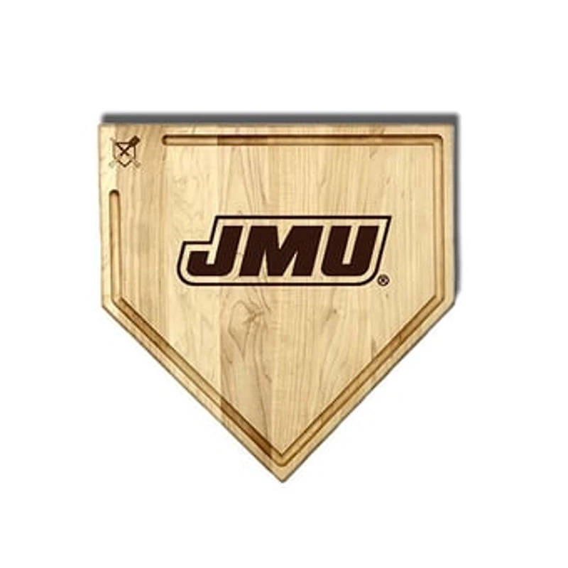 Jardine James Madison Dukes Baseball BBQ 17" x 17" Home Plate Cutting Board with Trough