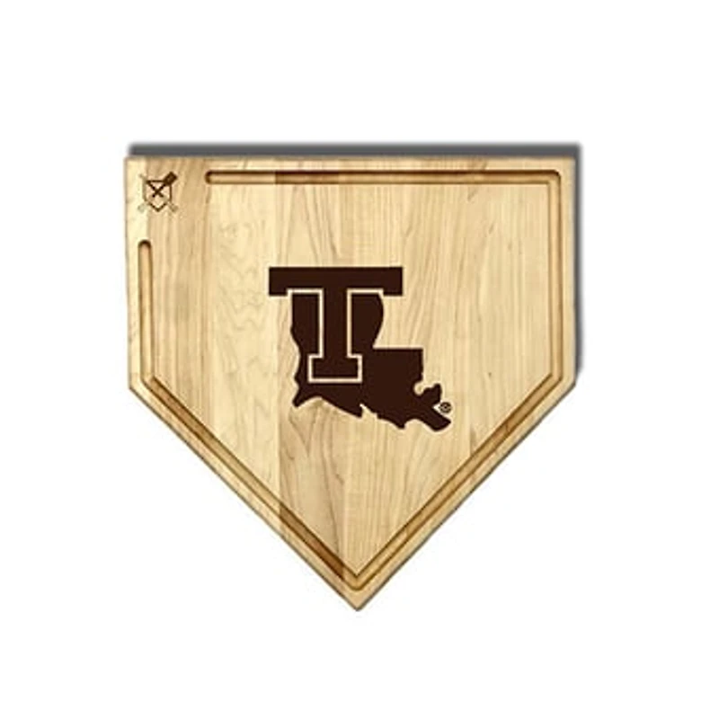Jardine Louisiana Tech Bulldogs Baseball BBQ 17" x 17" Home Plate Cutting Board with Trough