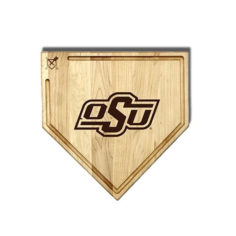 Jardine Oklahoma State Cowboys Baseball BBQ 17" x 17" Home Plate Cutting Board with Trough