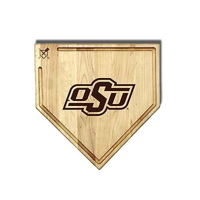 Jardine Oklahoma State Cowboys Baseball BBQ 17" x 17" Home Plate Cutting Board with Trough