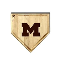 Jardine Michigan Wolverines Baseball BBQ 17" x 17" Home Plate Cutting Board with Trough