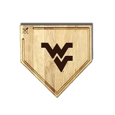 Jardine West Virginia Mountaineers Baseball BBQ 17" x 17" Home Plate Cutting Board with Trough