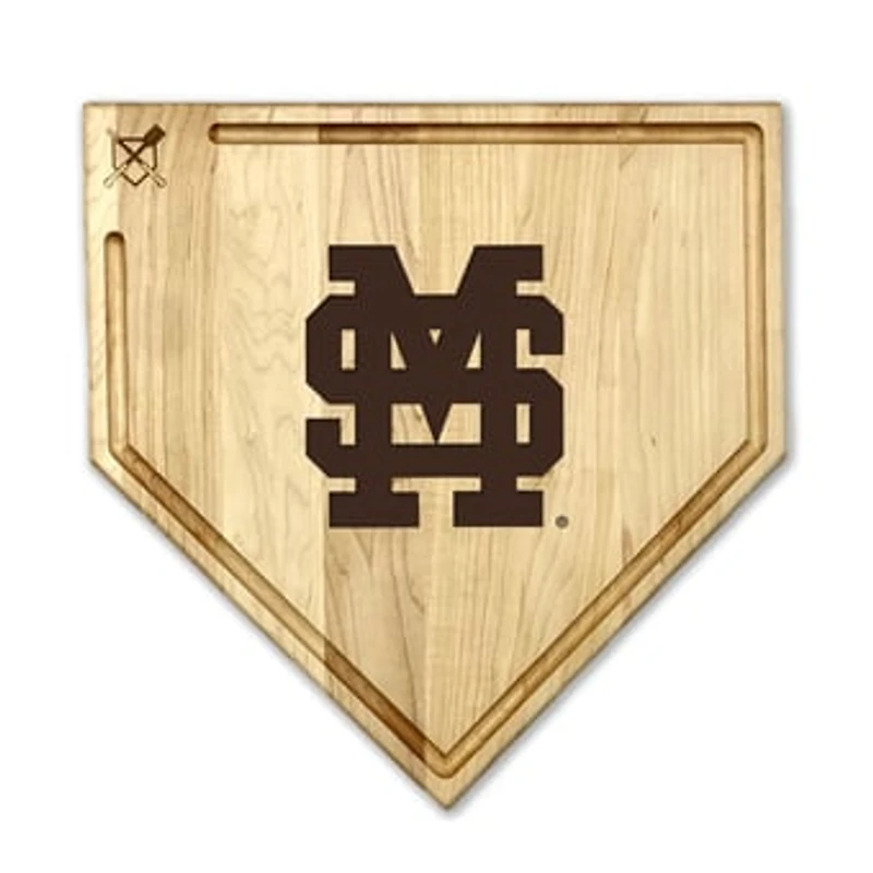 Jardine Mississippi State Bulldogs Baseball BBQ 17" x 17" Home Plate Cutting Board with Trough