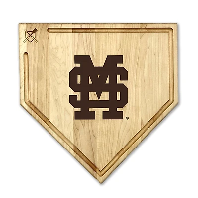 Jardine Mississippi State Bulldogs Baseball BBQ 17" x 17" Home Plate Cutting Board with Trough