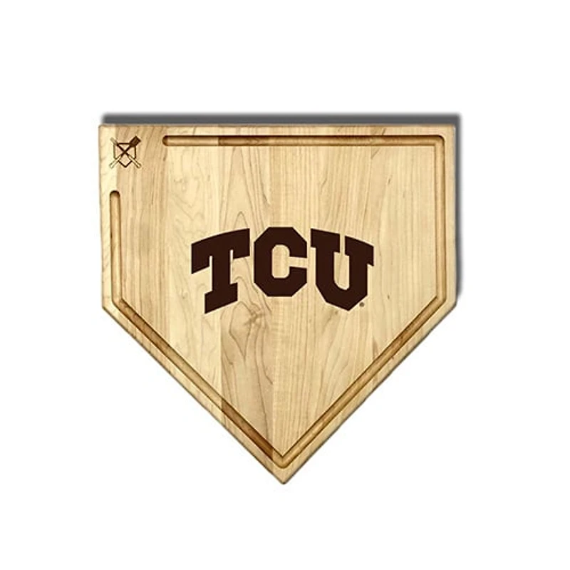Jardine TCU Horned Frogs Baseball BBQ 17" x 17" Home Plate Cutting Board with Trough