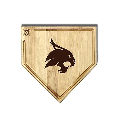 Jardine Texas State Bobcats Baseball BBQ 17" x 17" Home Plate Cutting Board with Trough