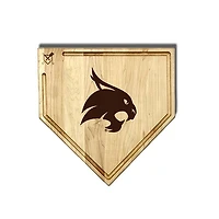 Jardine Texas State Bobcats Baseball BBQ 17" x 17" Home Plate Cutting Board with Trough