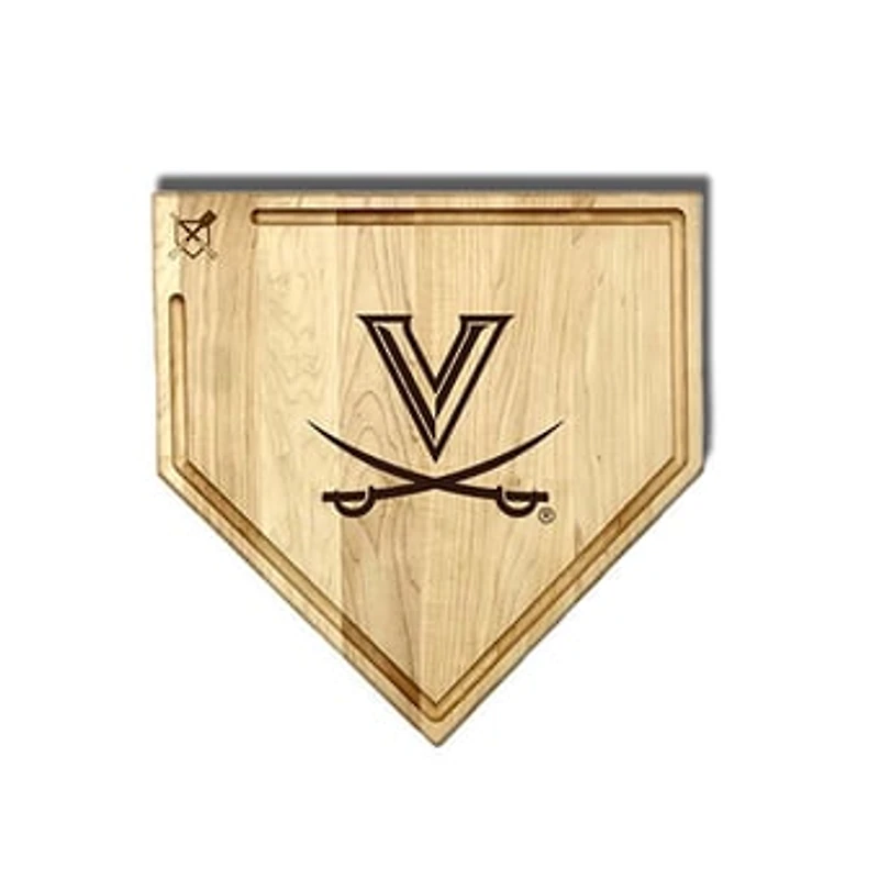 Jardine Virginia Cavaliers Baseball BBQ 17" x 17" Home Plate Cutting Board with Trough