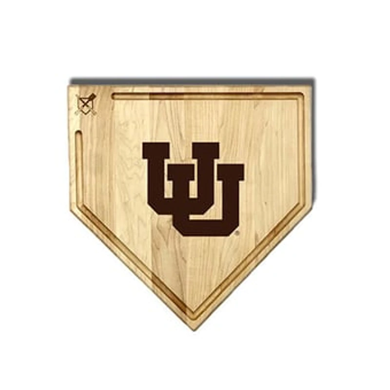 Jardine Utah Utes Baseball BBQ 17" x 17" Home Plate Cutting Board with Trough