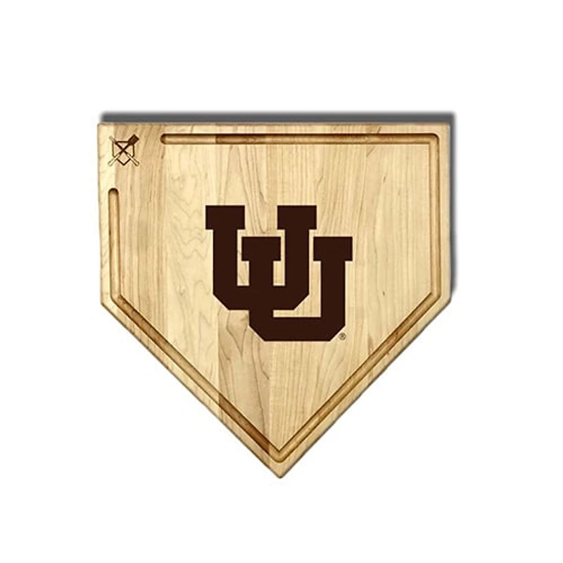 Jardine Utah Utes Baseball BBQ 17" x 17" Home Plate Cutting Board with Trough