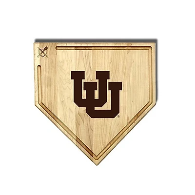 Jardine Utah Utes Baseball BBQ 17" x 17" Home Plate Cutting Board with Trough