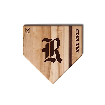 Jardine Rice Owls Baseball BBQ 12" x 12" Home Plate Cutting Board