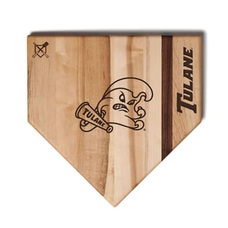 Jardine Tulane Green Wave Baseball BBQ 17'' x 17'' Home Plate Cutting Board